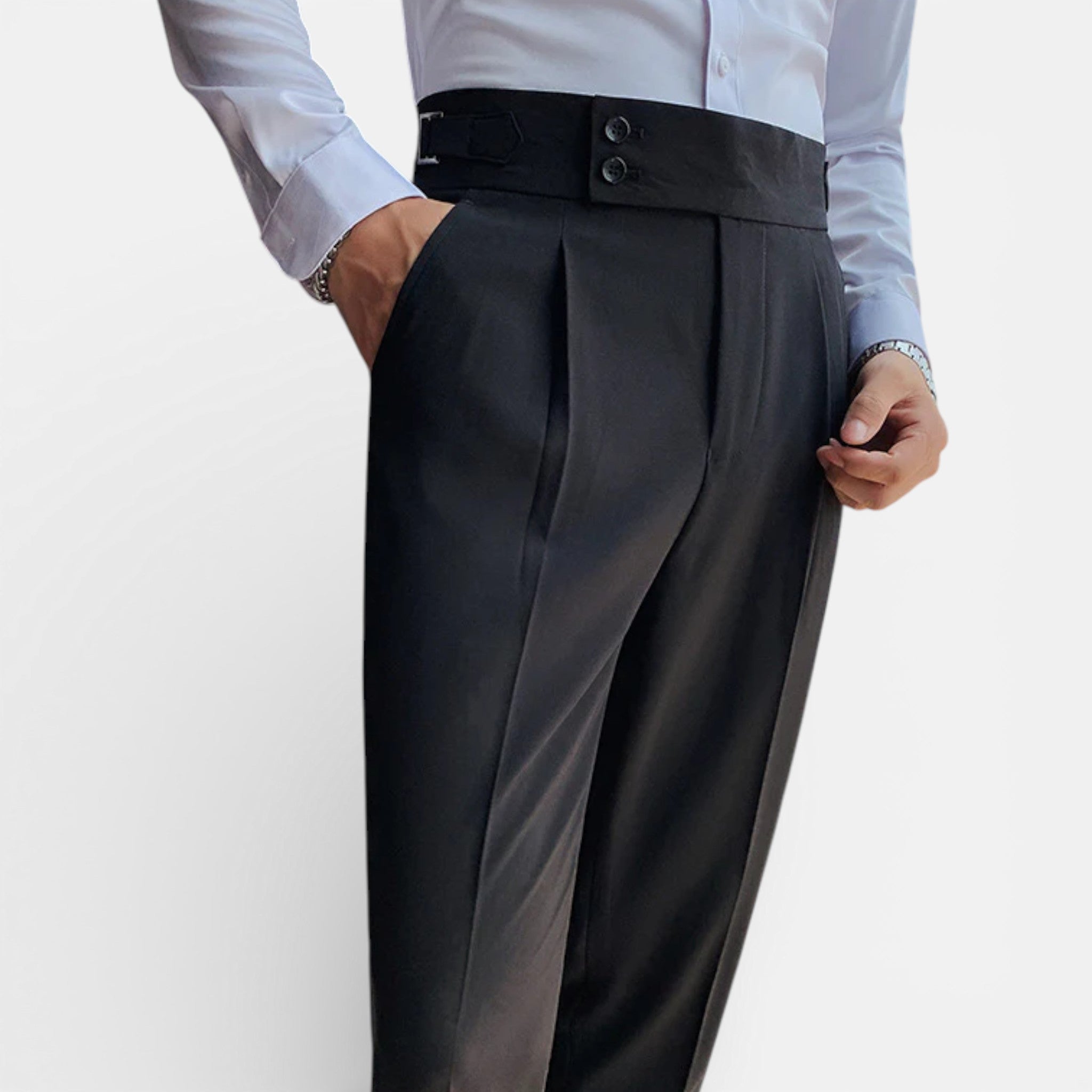 Acethetiq's | Men’s Tailored Slim Trousers Classic Workwear
