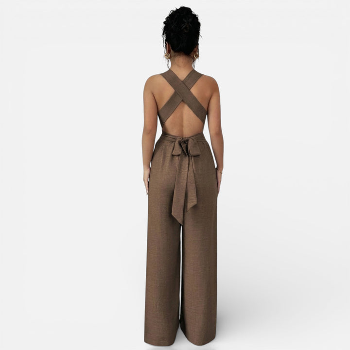 Acethetiq’s | Women’s V-Neck Jumpsuit – Madeleine Summer Elegance