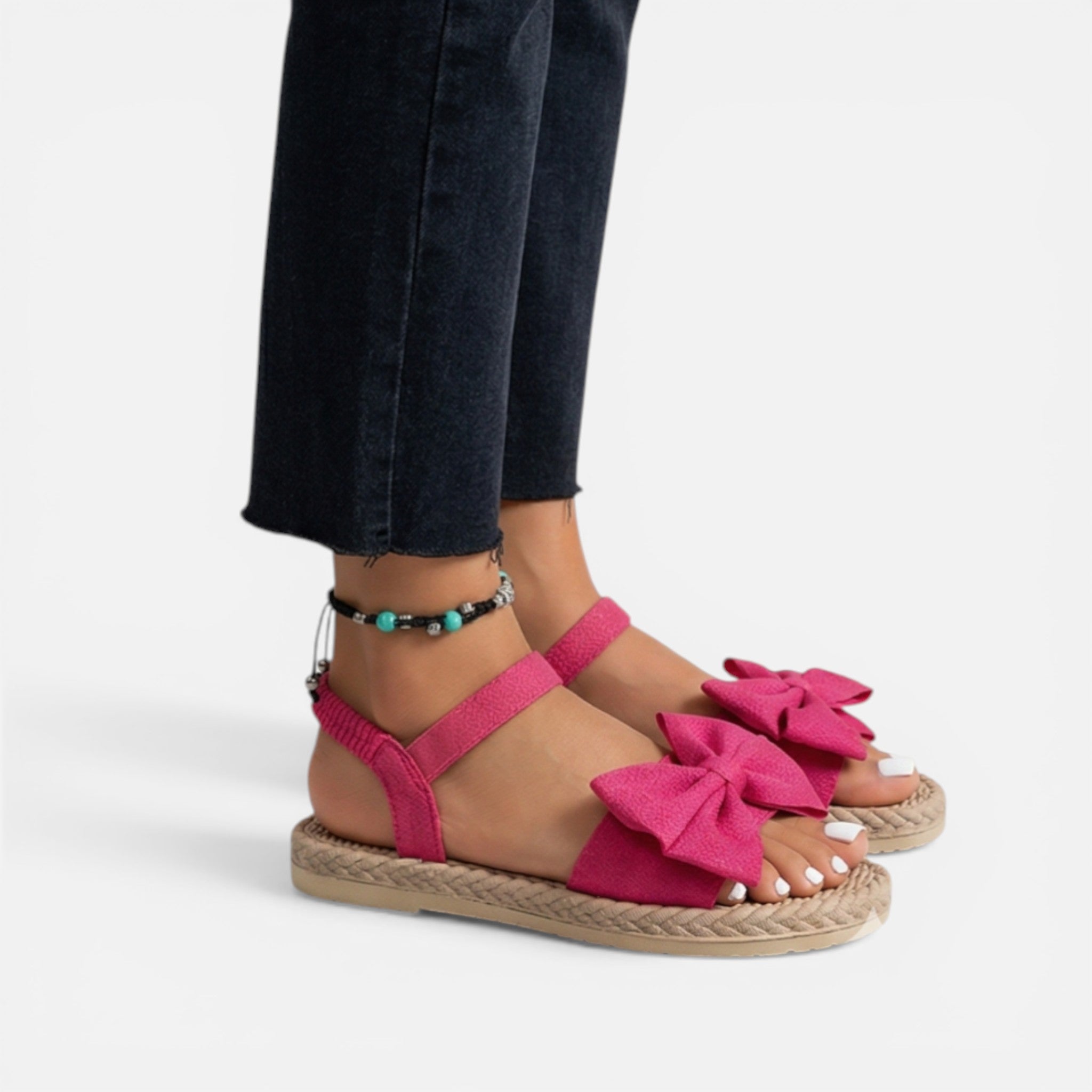 Acethetiq's | Women’s Bow Detail Lightweight Slide Sandals