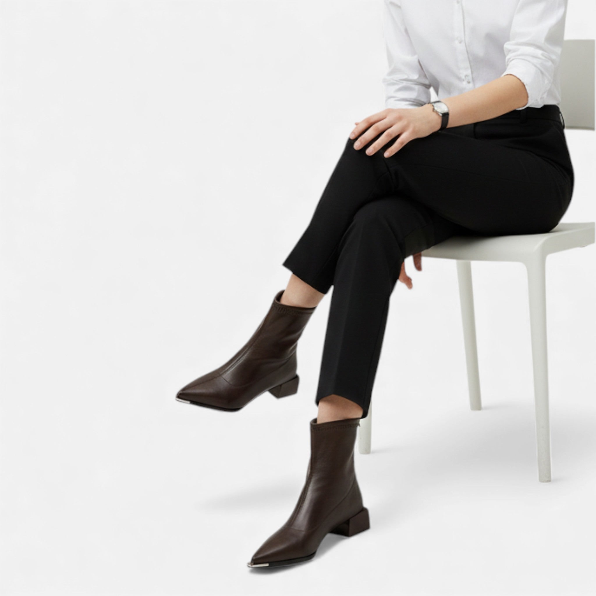 Acethetiq's | Women’s Heeled Boots Pointed Toe Comfortable Sequined Design