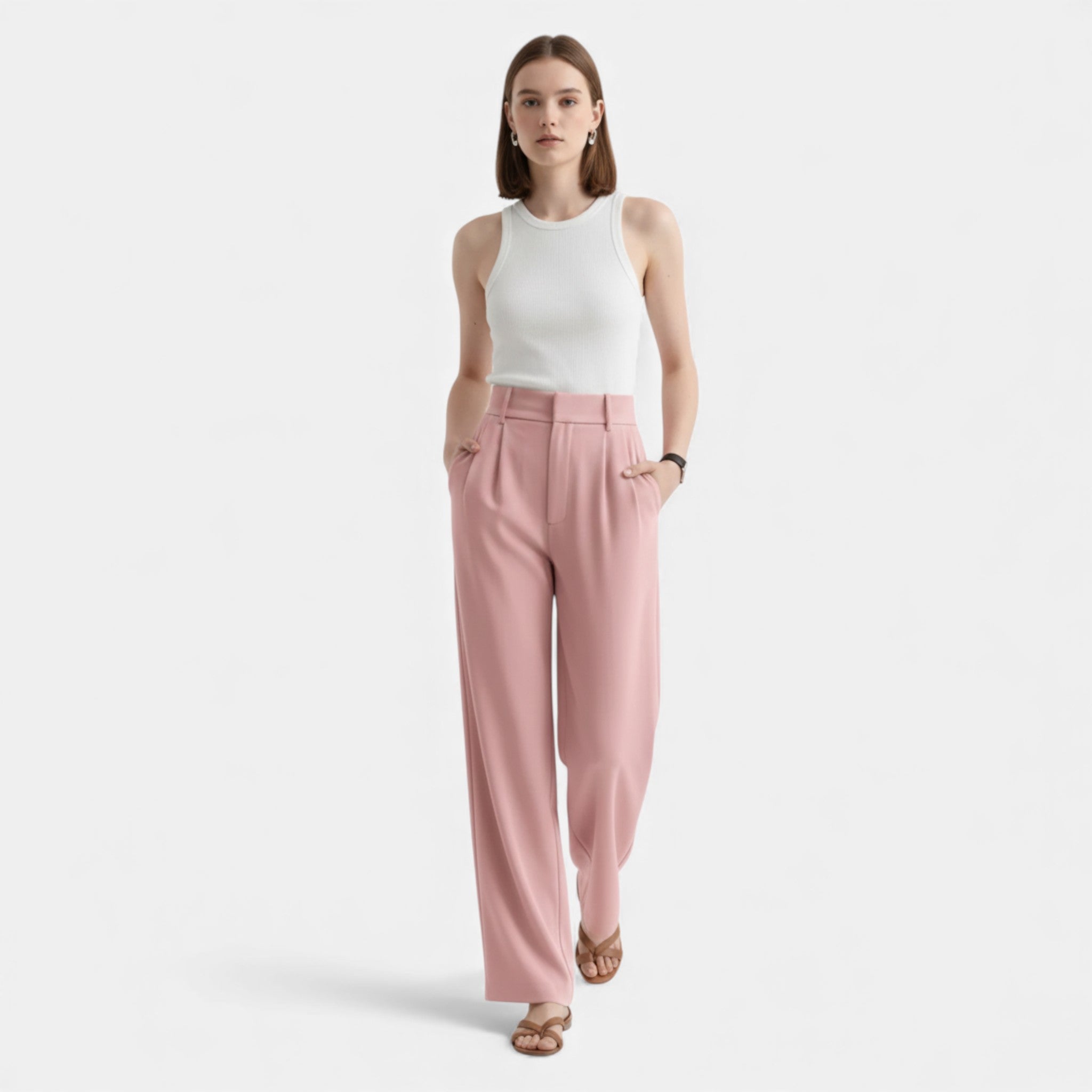 Women’s Wide-Leg Trousers Lightweight Comfortable Everyday Fit