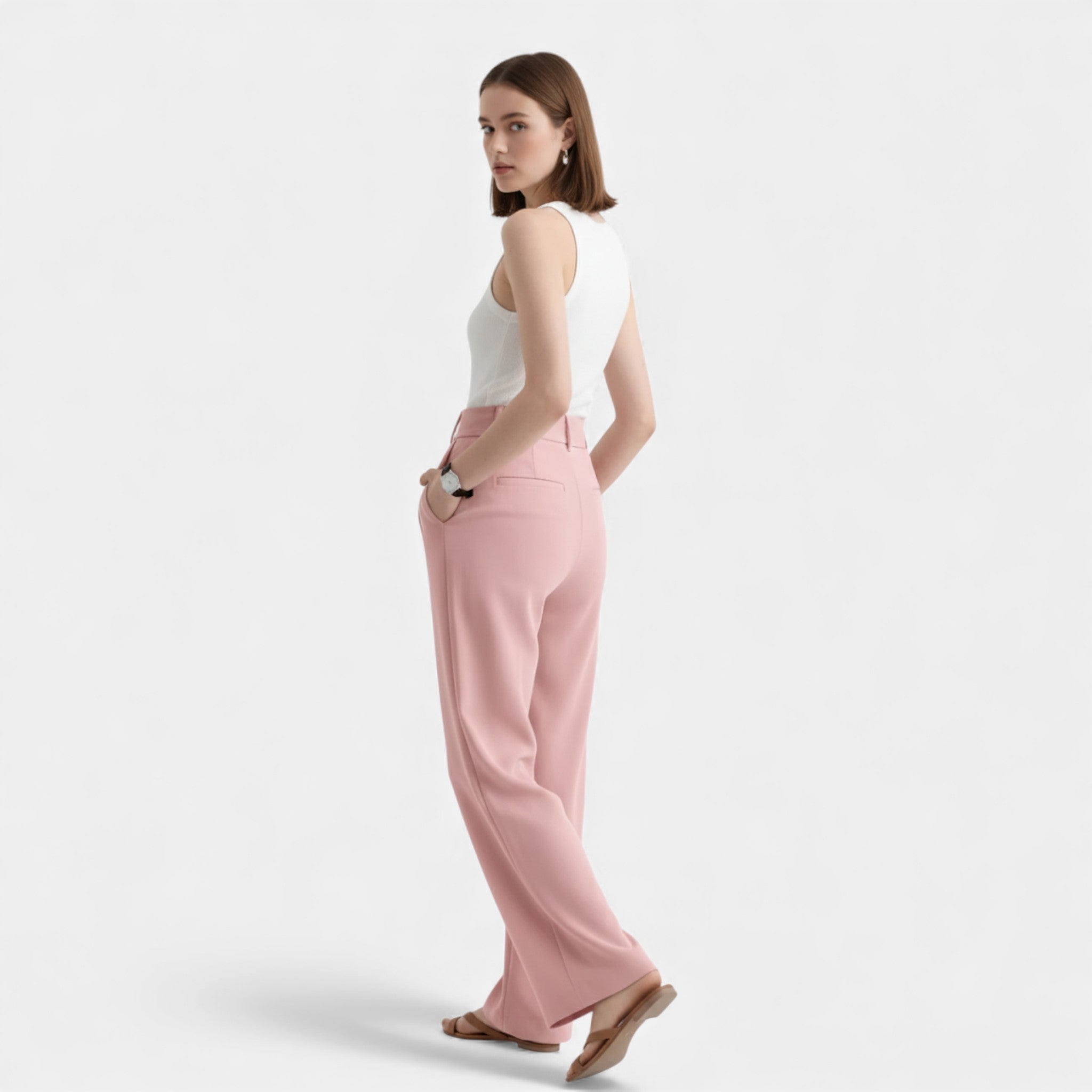 Women’s Wide-Leg Trousers Lightweight Comfortable Everyday Fit