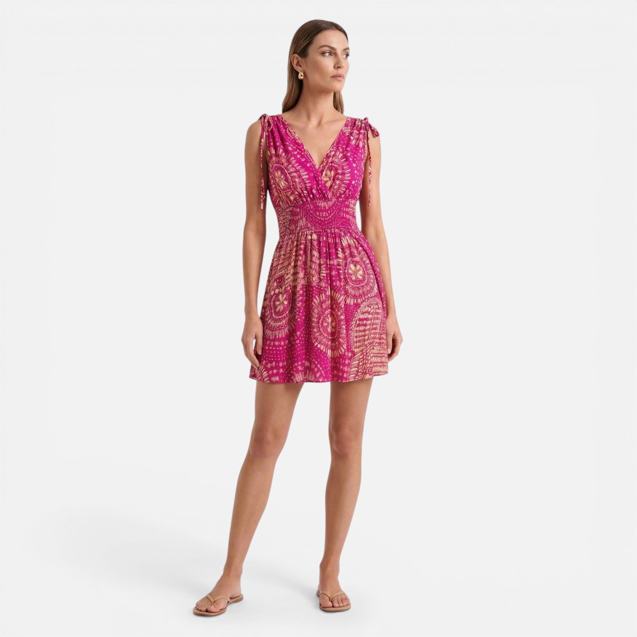 Acethetiq's | Women’s Waist Cinched Summer Dress – Effortless Resort Grace