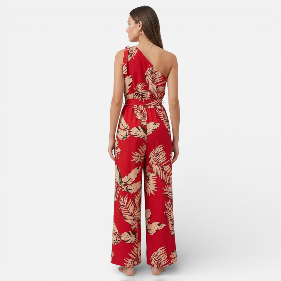 Acethetiq’s | Women’s One-Shoulder Jumpsuit – Riviera Summer Elegance