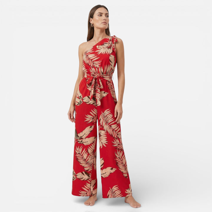 Acethetiq’s | Women’s One-Shoulder Jumpsuit – Riviera Summer Elegance