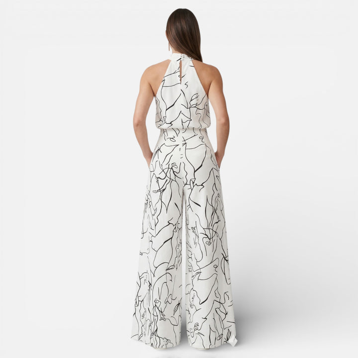Acethetiq’s | Women’s Printed Wide-Leg Jumpsuit – Effortless Grace