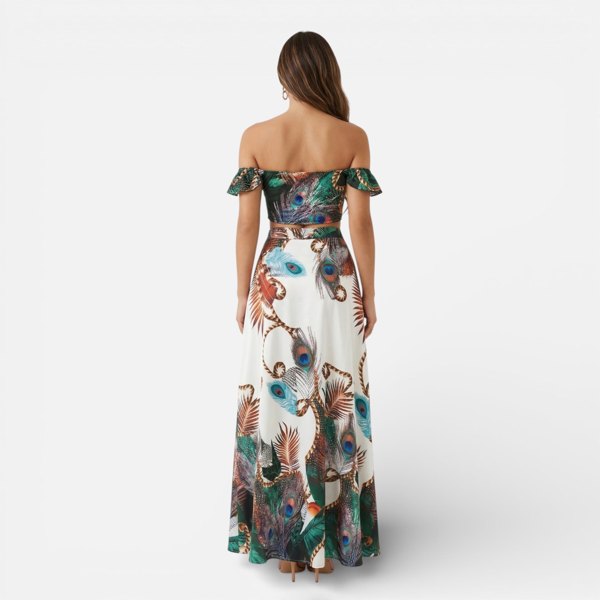 Acethetiq’s | Women’s Two-Piece Slit Skirt Set – Effortless Boho Grace