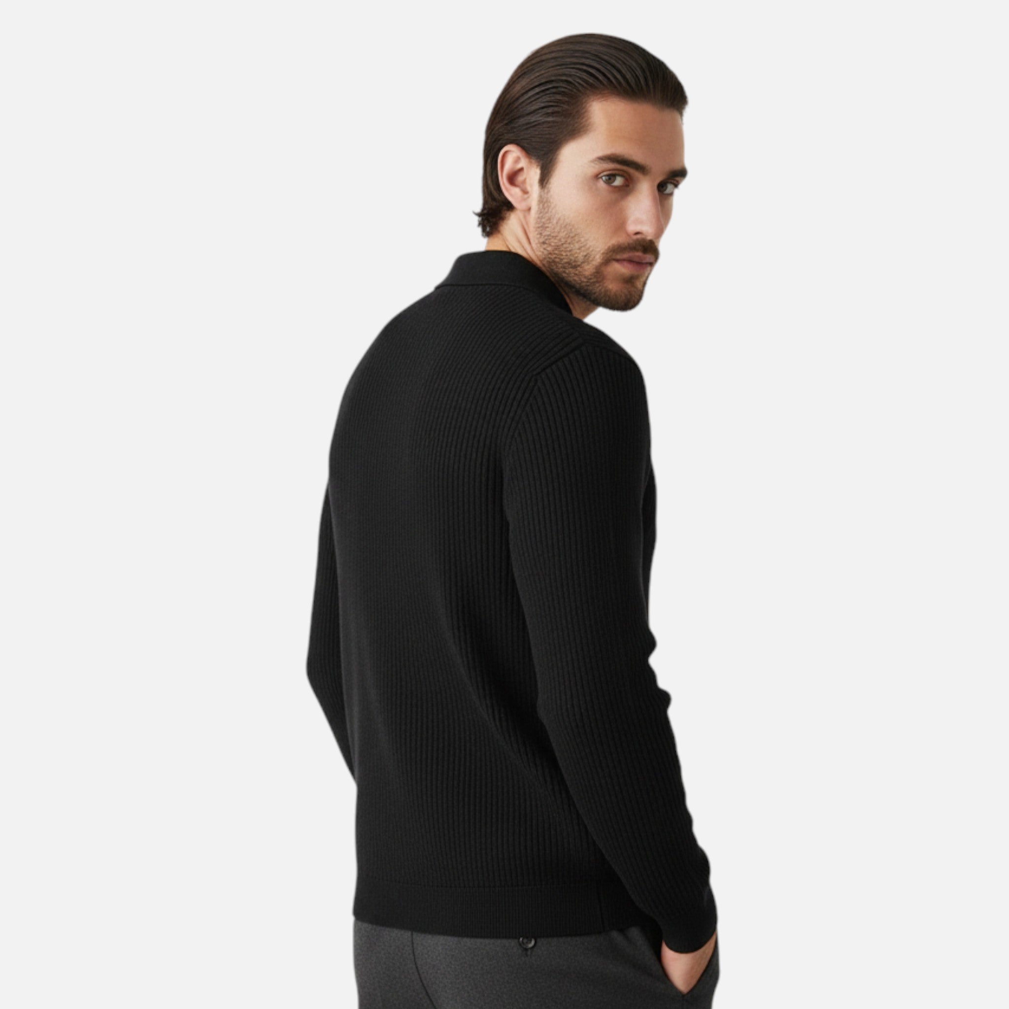 Acethetiq's | Men’s Casual Knit Half-Zip Pullover Sweater For Work & Travel