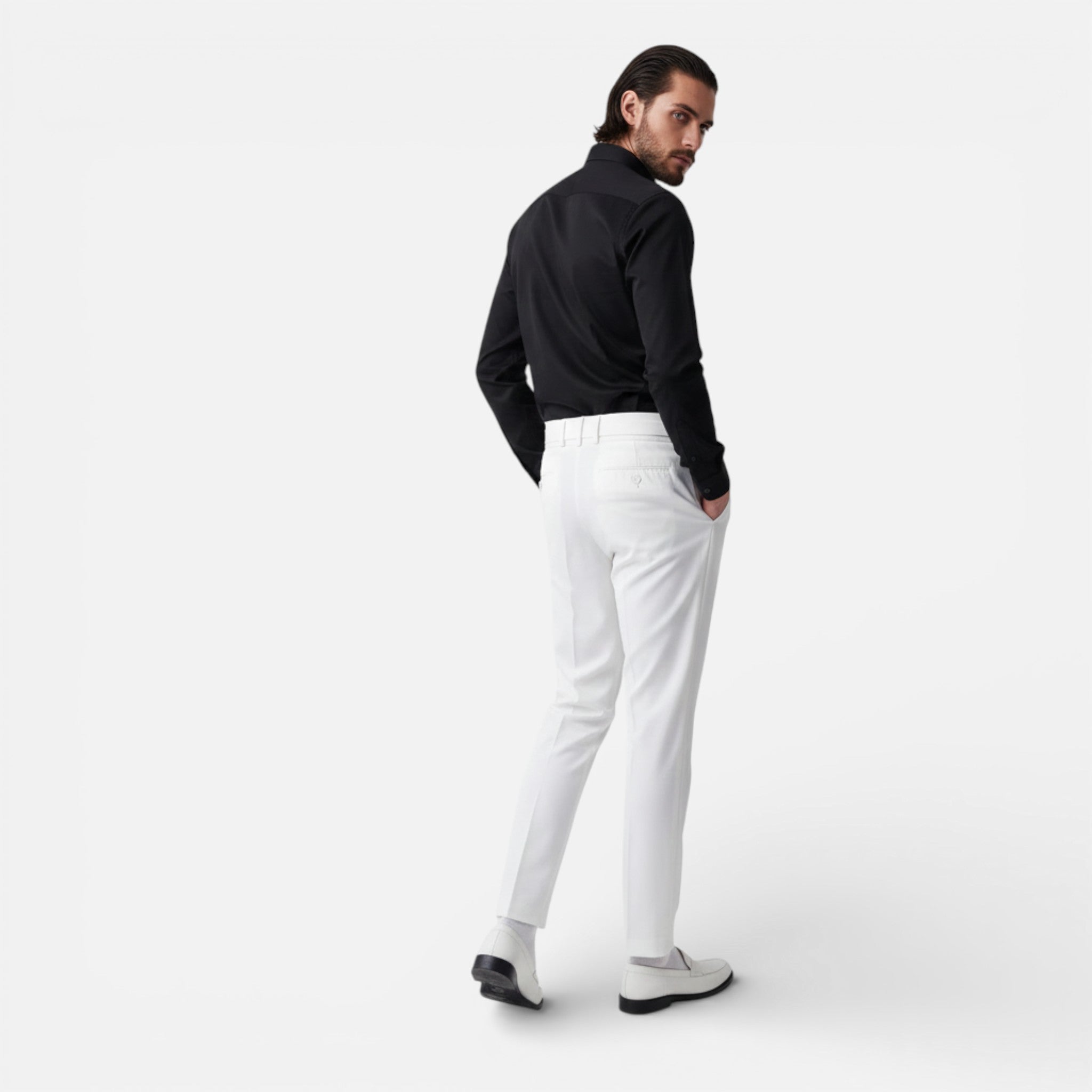 Acethetiq's | Men’s Tailored Slim Trousers Classic Workwear
