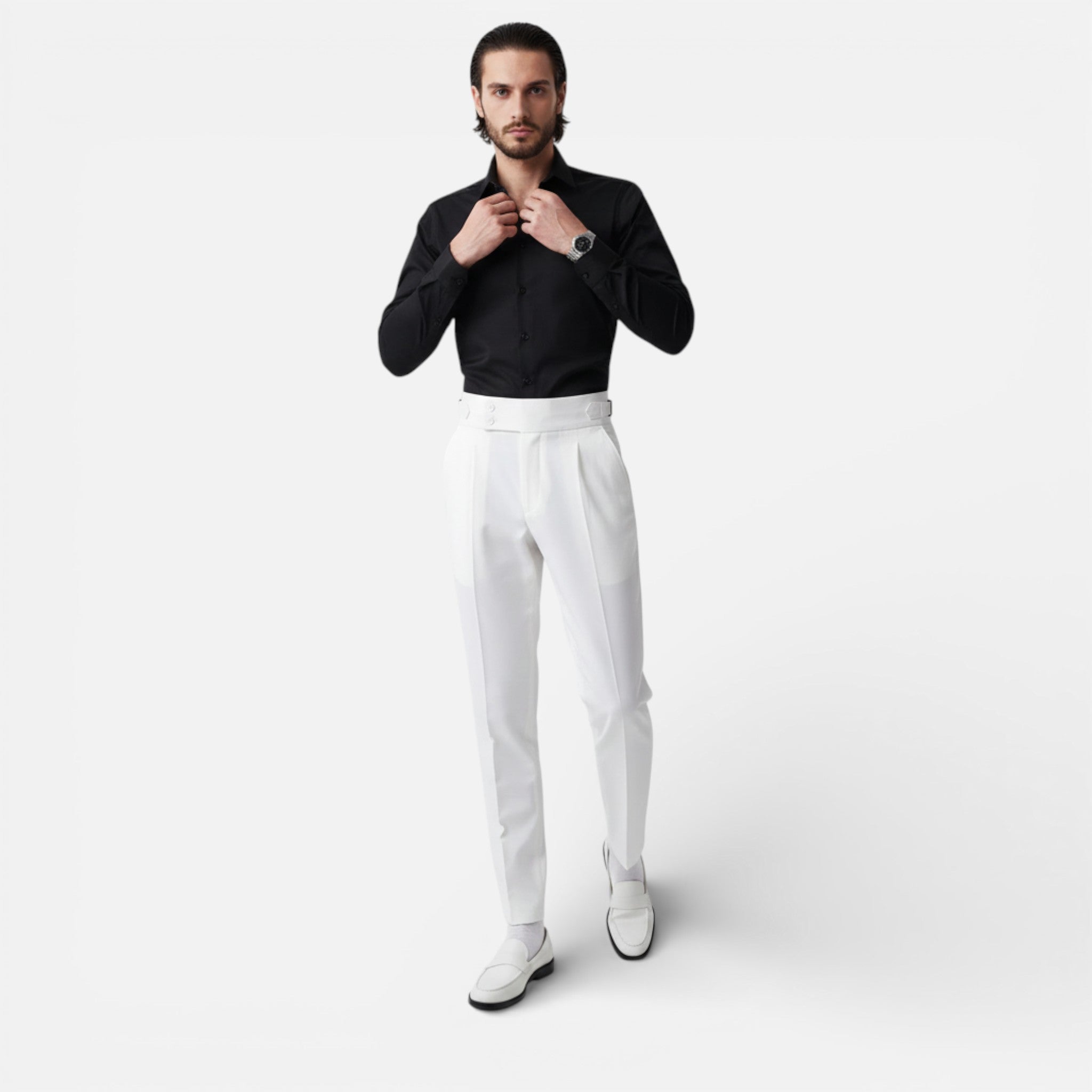 Acethetiq's | Men’s Tailored Slim Trousers Classic Workwear