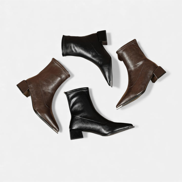 Acethetiq's | Women’s Heeled Boots Pointed Toe Comfortable Sequined Design