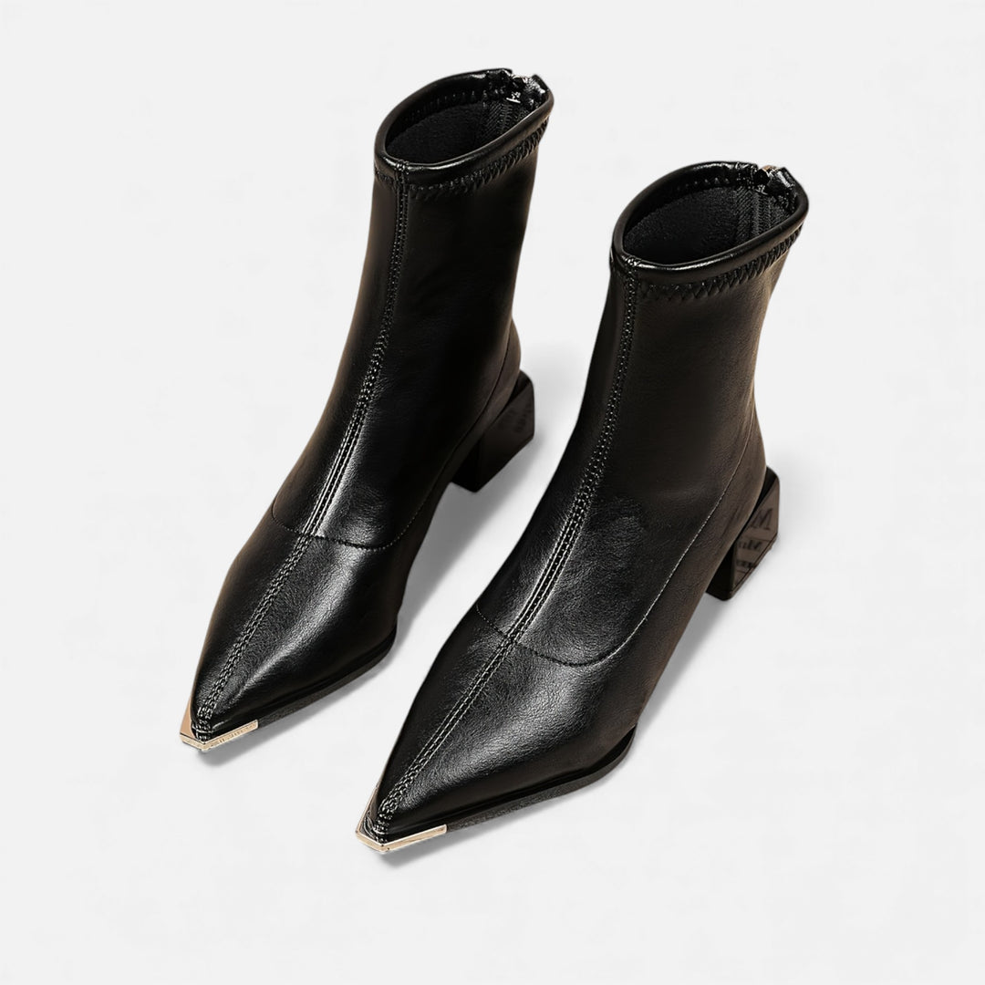 Acethetiq's | Women’s Heeled Boots Pointed Toe Comfortable Sequined Design