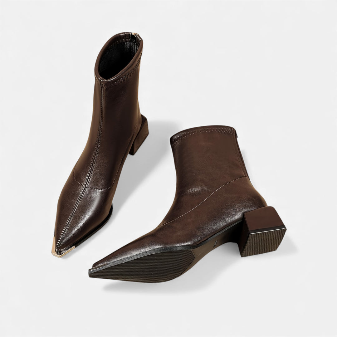 Acethetiq's | Women’s Heeled Boots Pointed Toe Comfortable Sequined Design