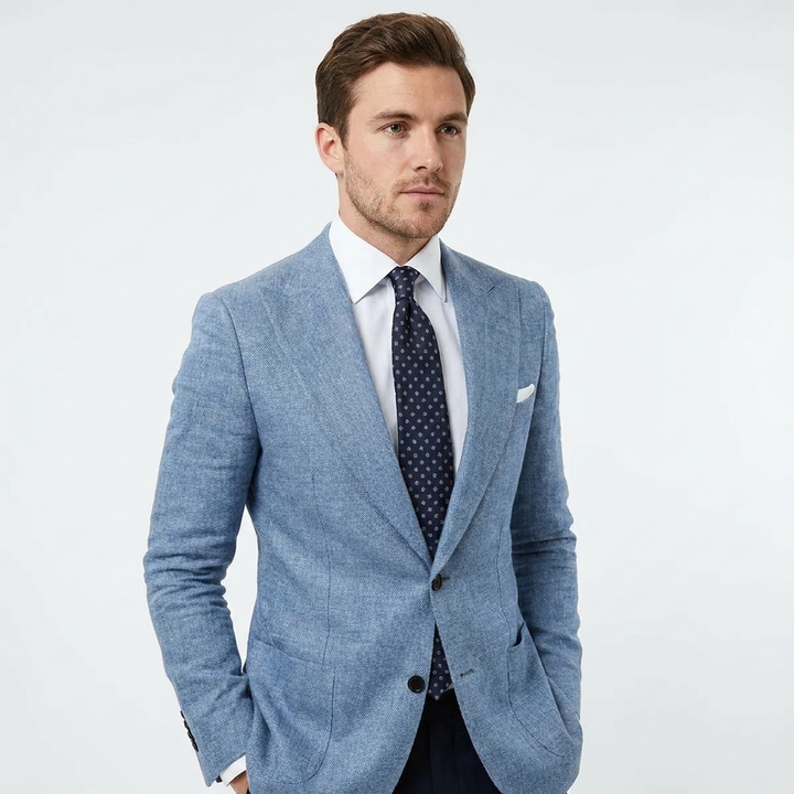 Men's Blazer Jacket Slim Fit Light Neutral Colour