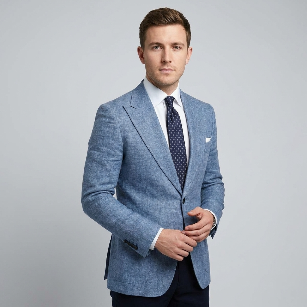 Men's Blazer Jacket Slim Fit Light Neutral Colour