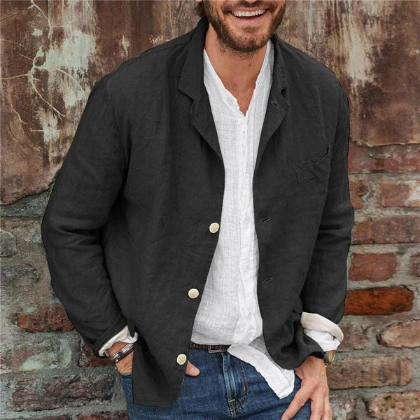 Men's Casual Blazer Lightweight Regular Fit Cotton Blend