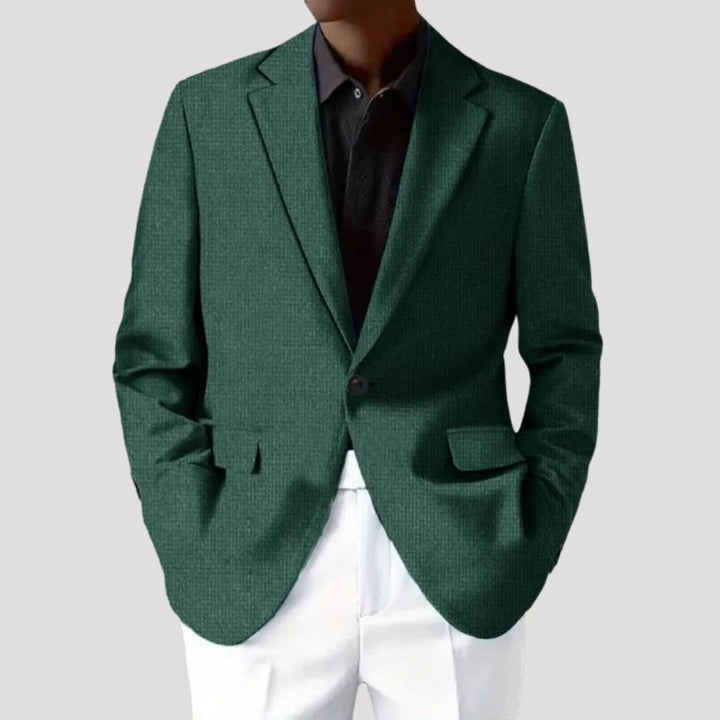 Men's Grey Blazer Jacket Relaxed Fit Woven Fabric
