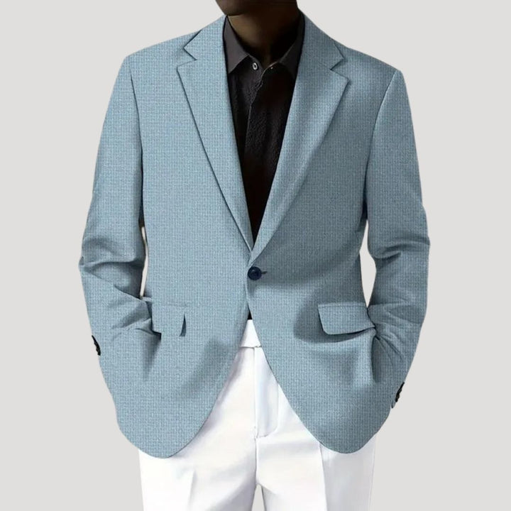 Men's Grey Blazer Jacket Relaxed Fit Woven Fabric