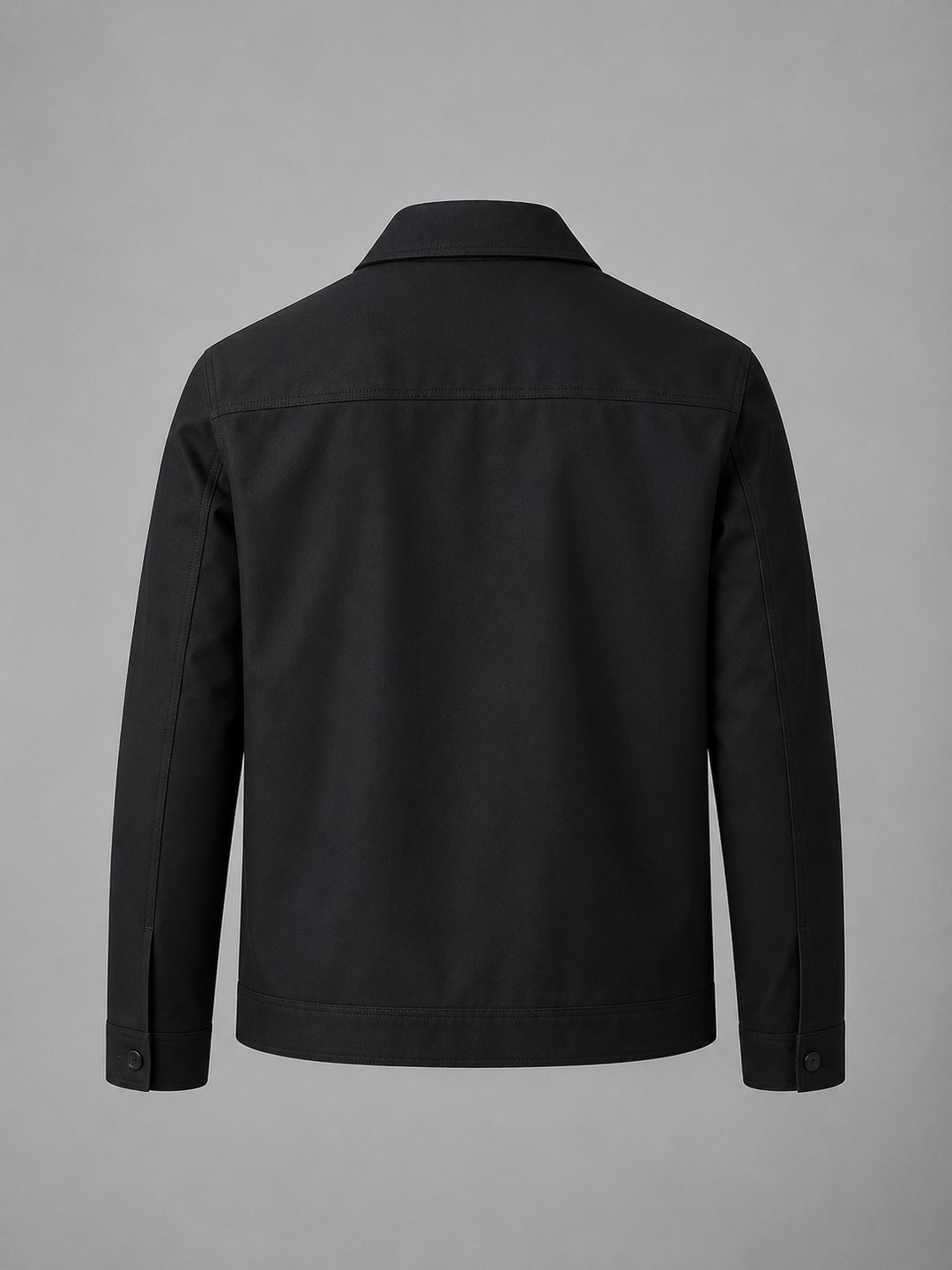 Men's Lightweight Zip Jacket with Structured Collar for Smart Casual Wear