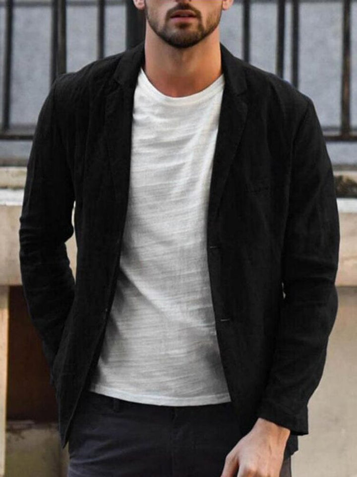 Men's Linen Blazer Jacket Tailored Fit for Warm Weather Events