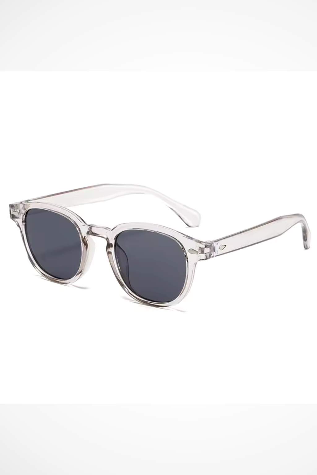 Men's Oval Sunglasses Thick Frame Tinted Lenses