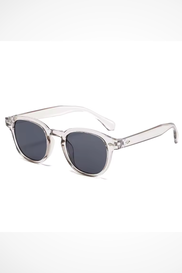 Men's Oval Sunglasses Thick Frame Tinted Lenses