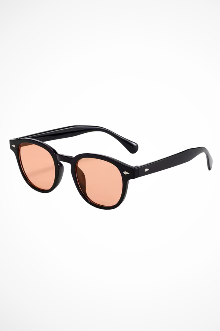 Men's Oval Sunglasses Thick Frame Tinted Lenses