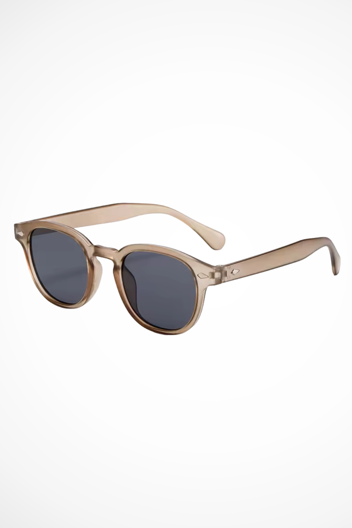 Men's Oval Sunglasses Thick Frame Tinted Lenses
