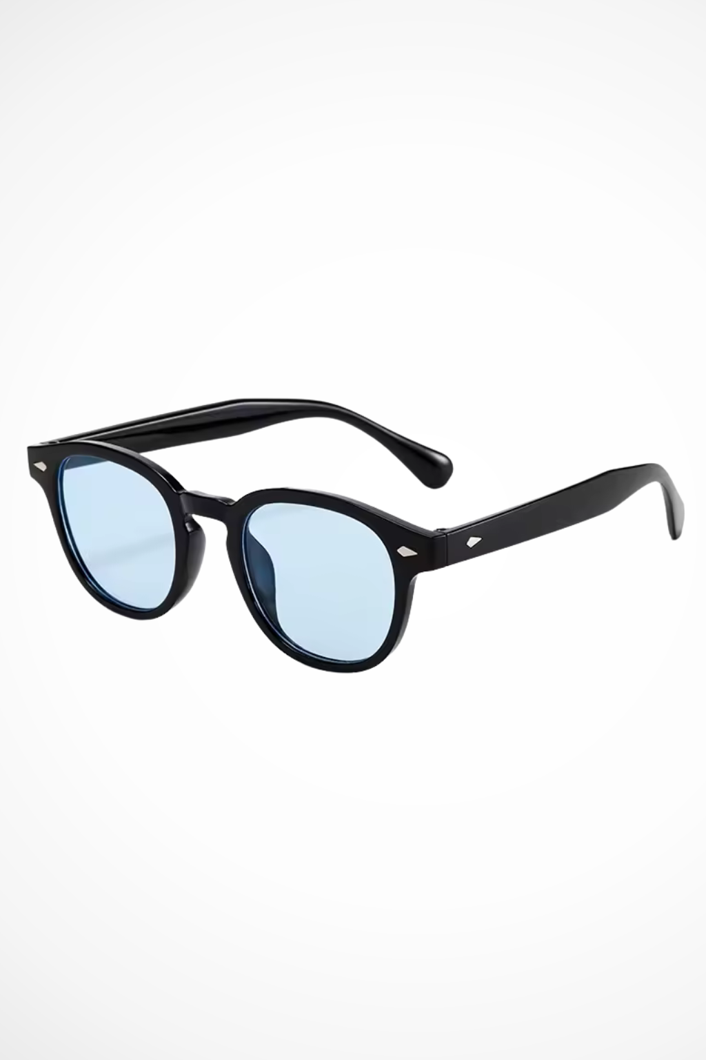 Men's Oval Sunglasses Thick Frame Tinted Lenses