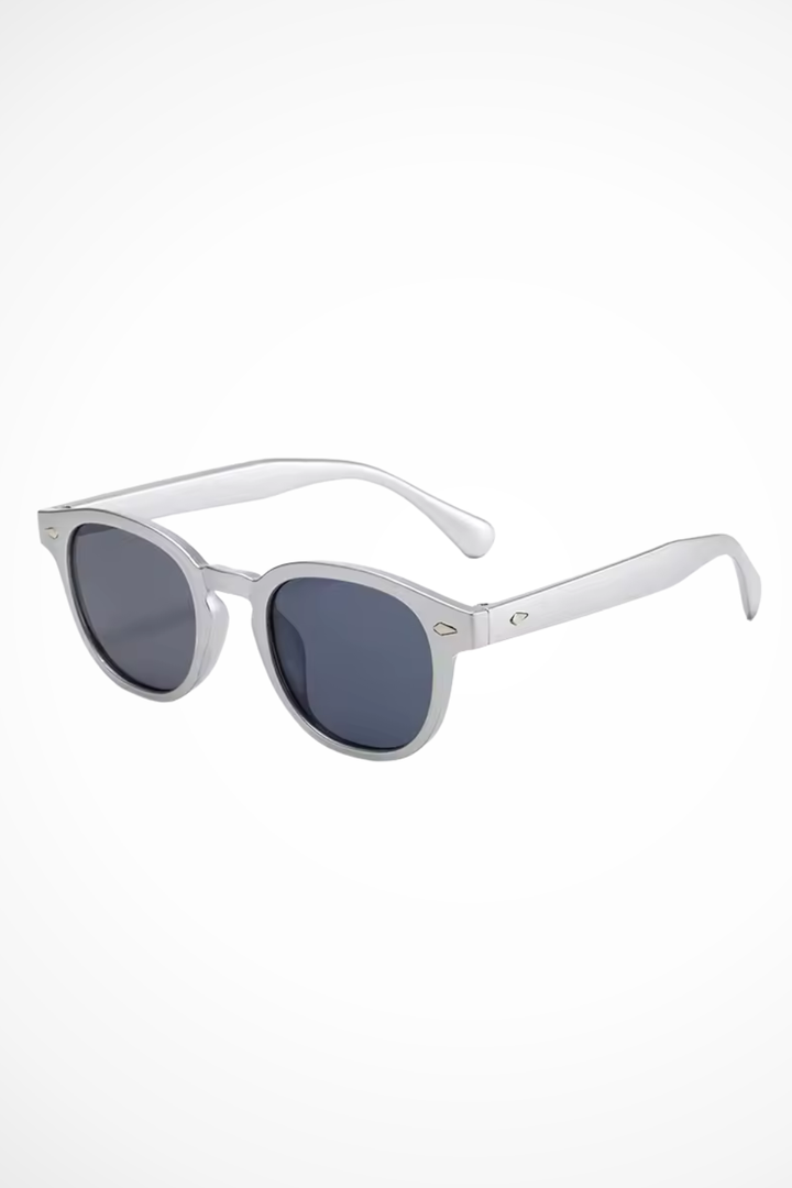 Men's Oval Sunglasses Thick Frame Tinted Lenses