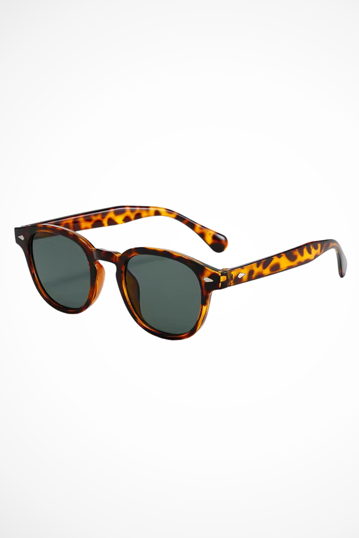 Men's Oval Sunglasses Thick Frame Tinted Lenses