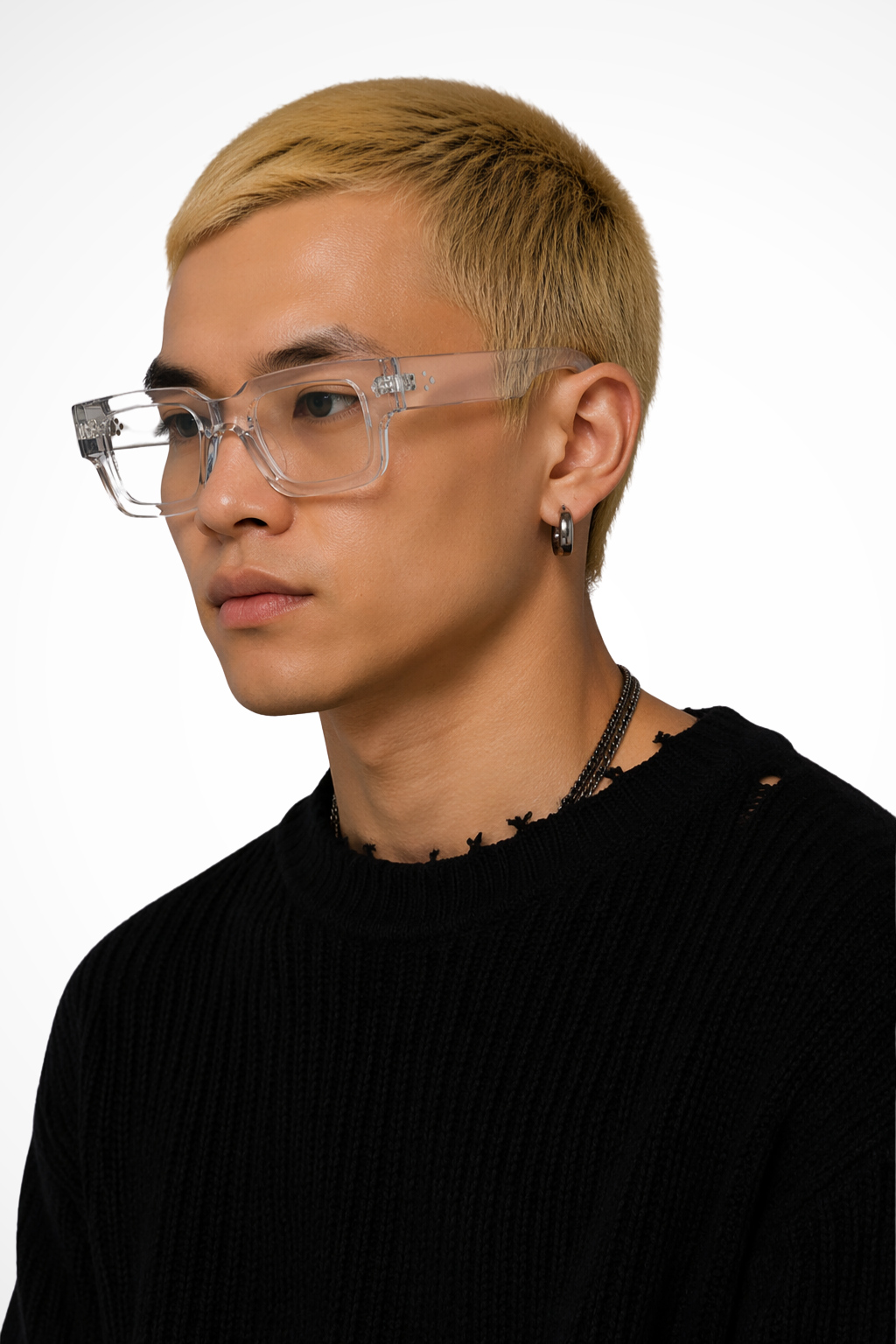 Men's Rectangle Sunglasses Tinted Lenses Street Style Durable Frame