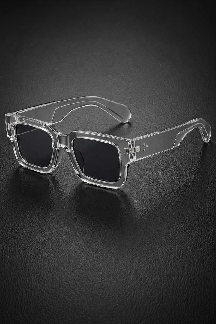 Men's Rectangle Sunglasses Tinted Lenses Street Style Durable Frame