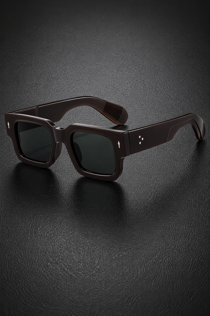 Men's Rectangle Sunglasses Tinted Lenses Street Style Durable Frame