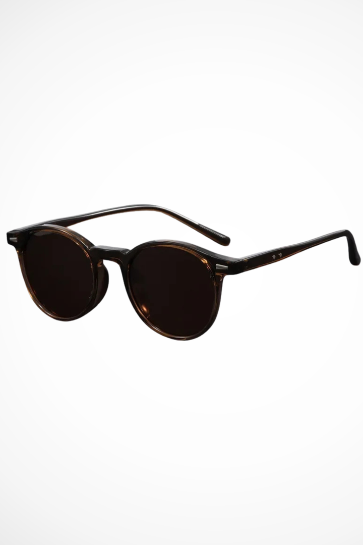 Men's Round Slim Frame Sunglasses Retro Style UV Protection