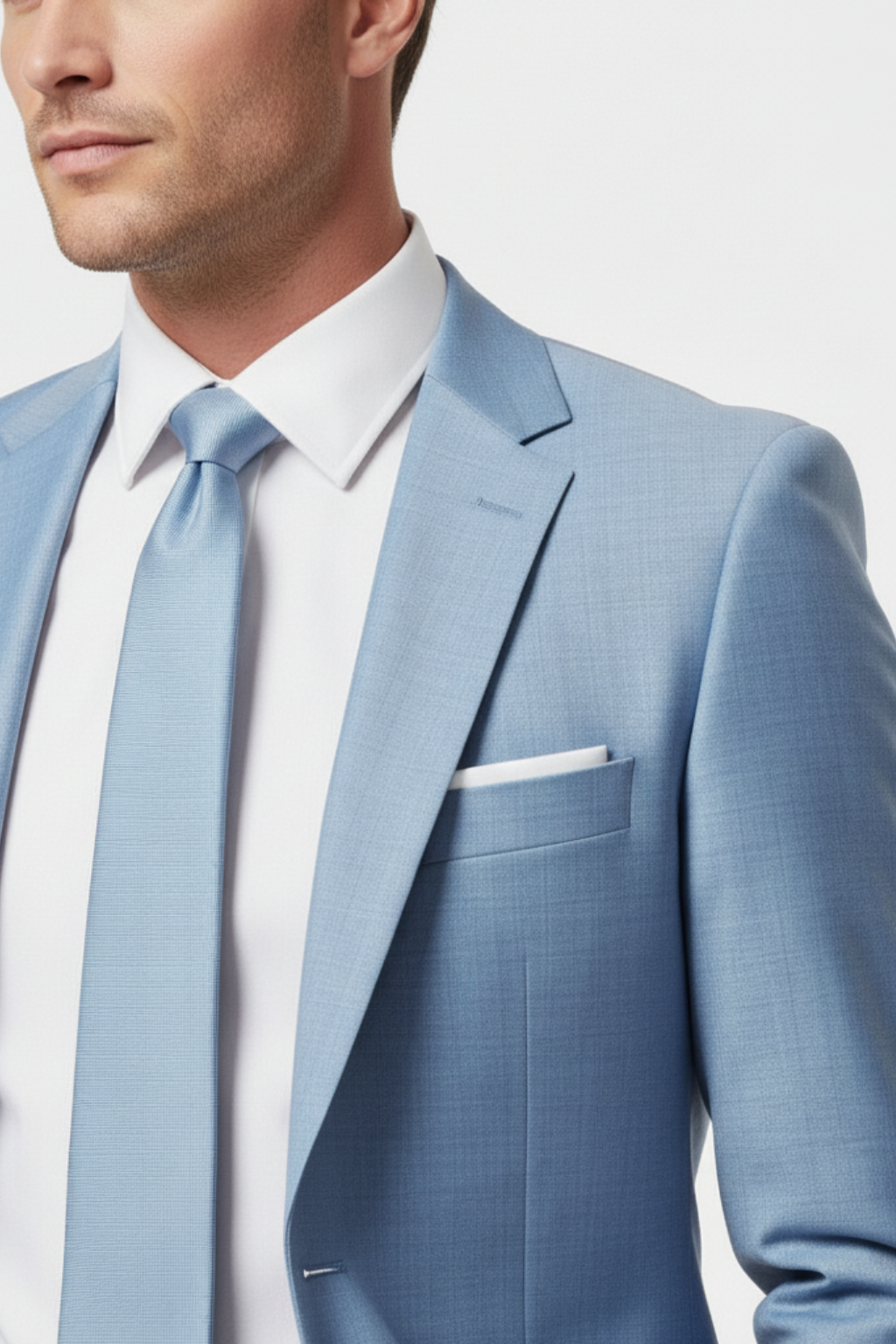 Men's Slim Fit Lightweight Summer Suit Jacket and Trousers Set