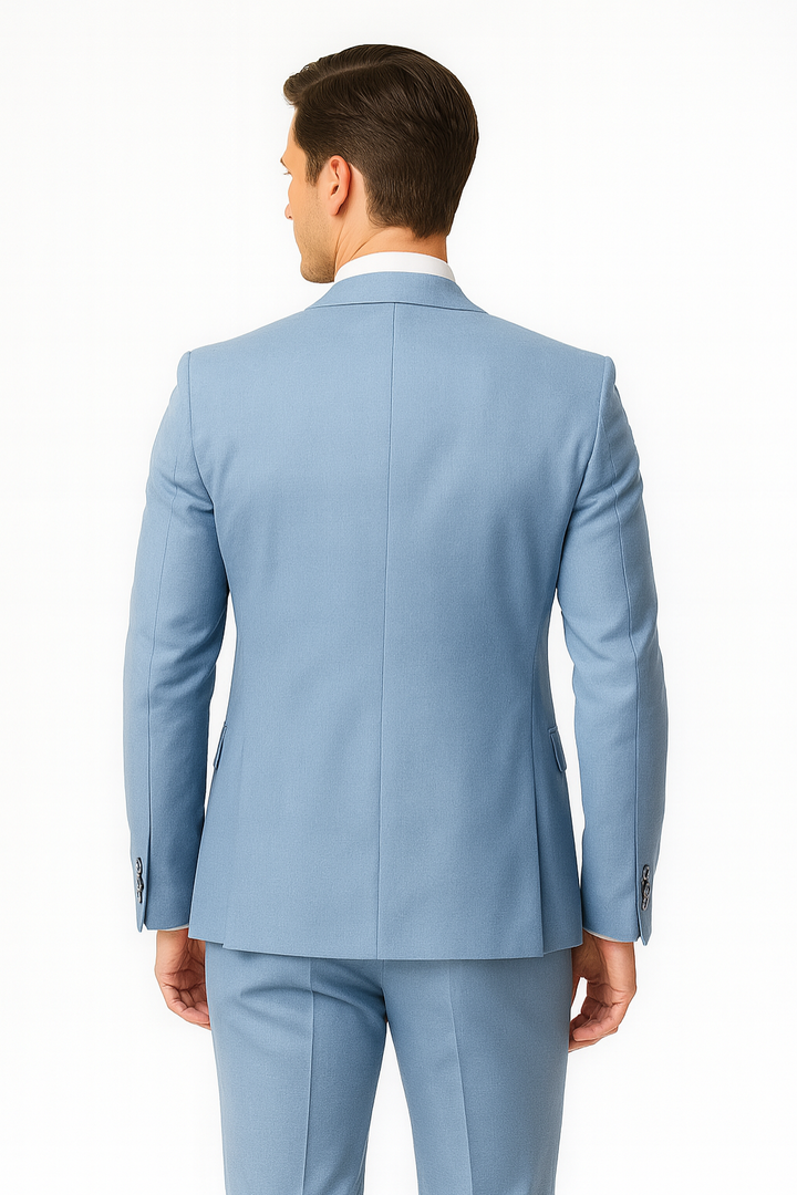 Men's Slim Fit Lightweight Summer Suit Jacket and Trousers Set