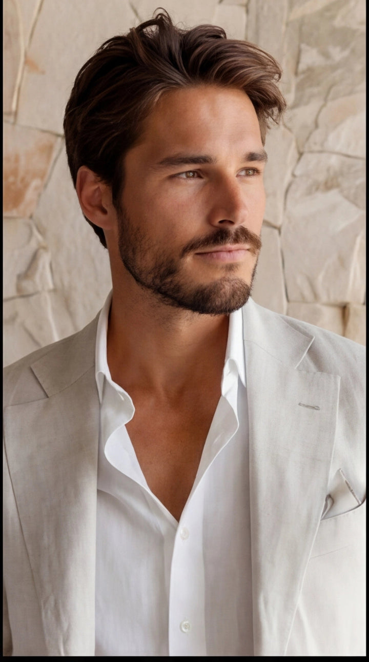 Men's Slim Fit Wedding Suit Lightweight Two-Piece for Summer Events