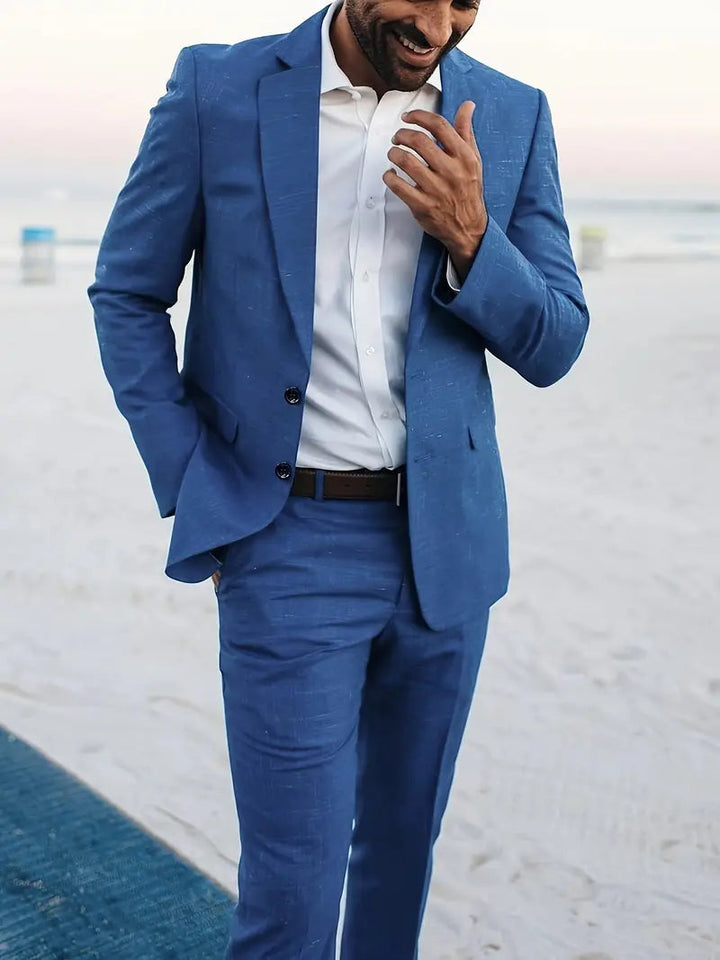 Men's Slim Fit Wedding Suit Lightweight Two-Piece for Summer Events