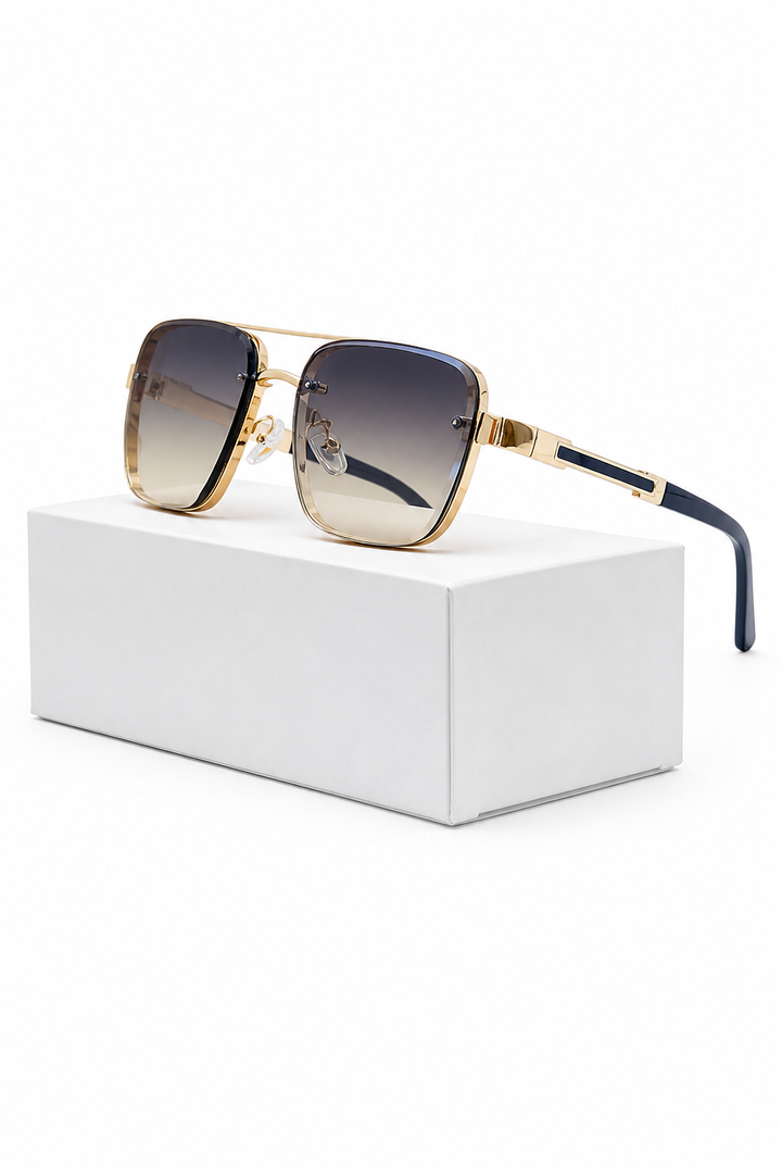 Men's Sunglasses Retro Square Lightweight Titanium Frame