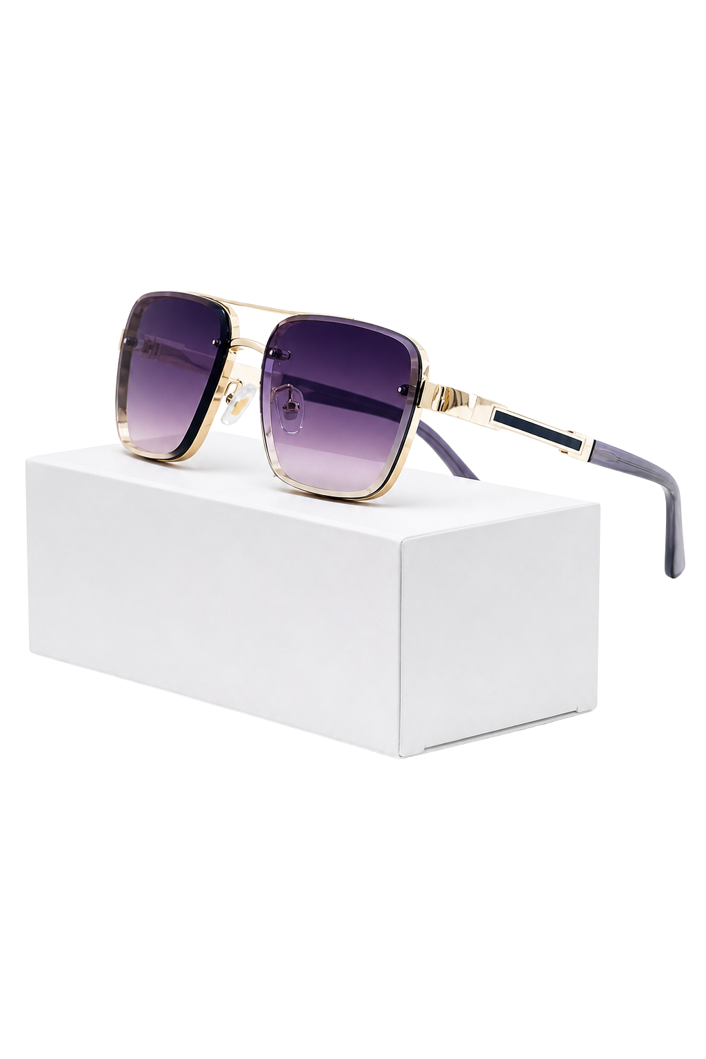 Men's Sunglasses Retro Square Lightweight Titanium Frame