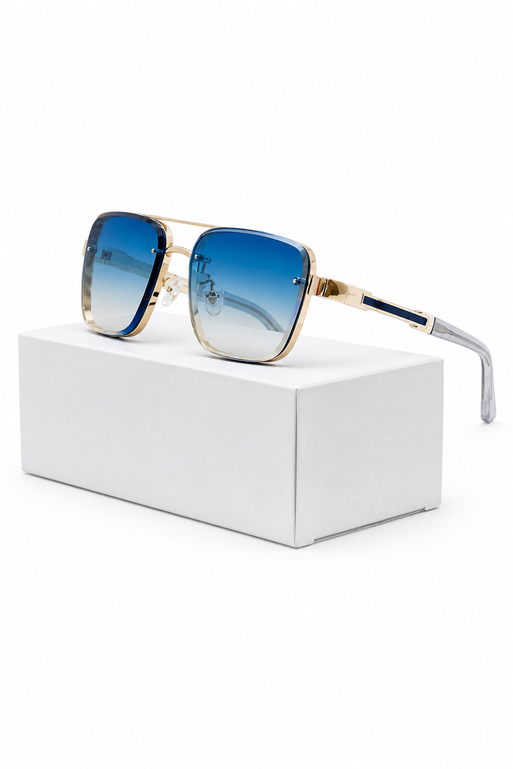 Men's Sunglasses Retro Square Lightweight Titanium Frame