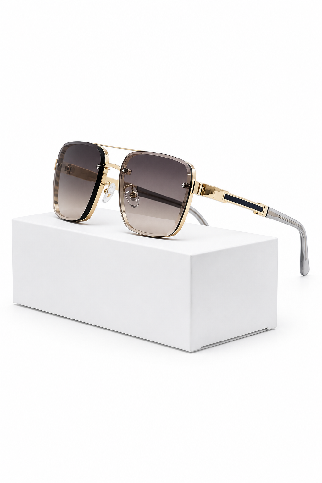 Men's Sunglasses Retro Square Lightweight Titanium Frame