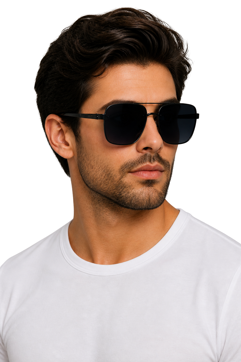 Men's Sunglasses Retro Square Lightweight Titanium Frame
