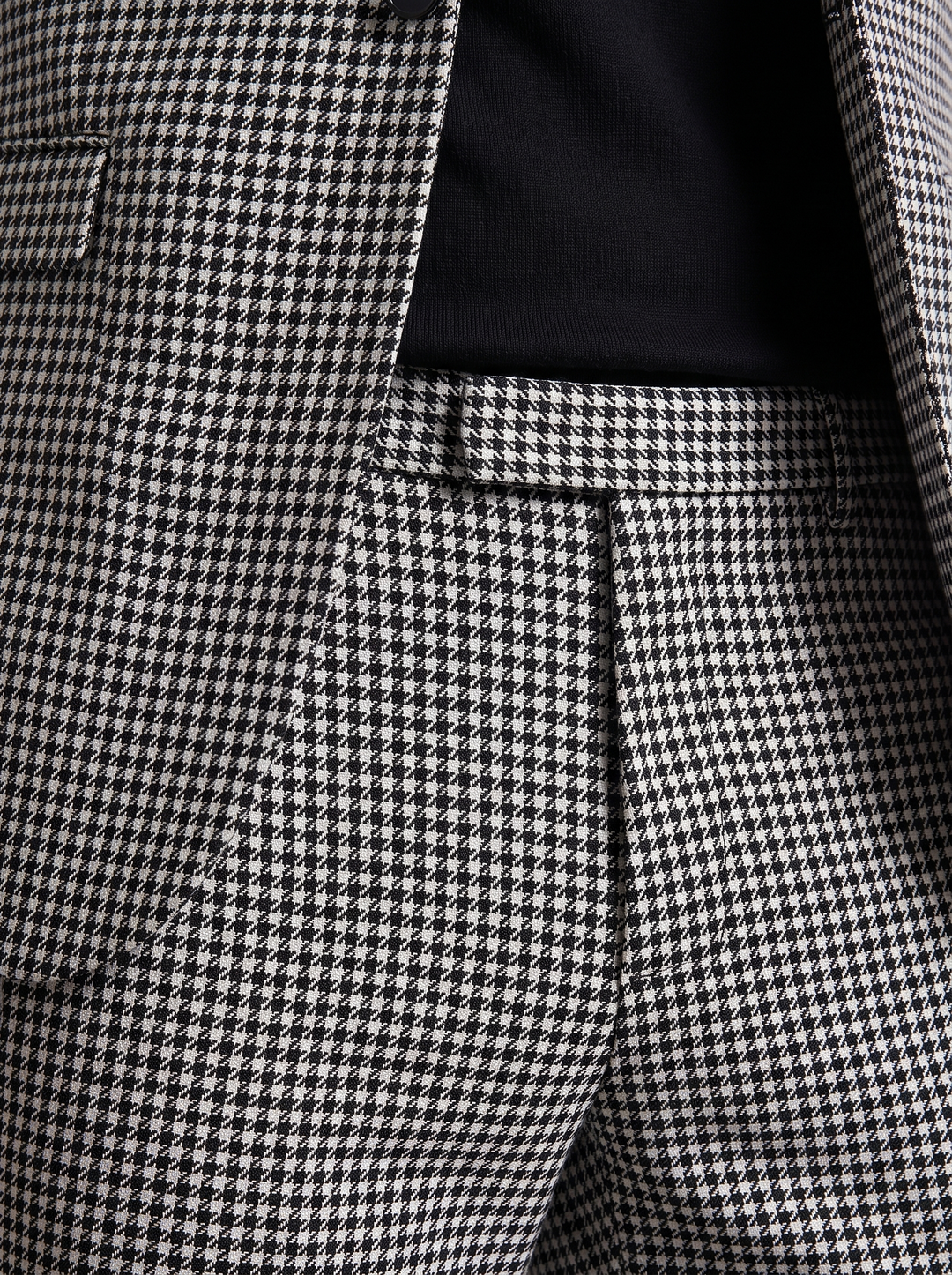 Men's Tailored Suit Check Pattern Notch Lapel Formal Wear