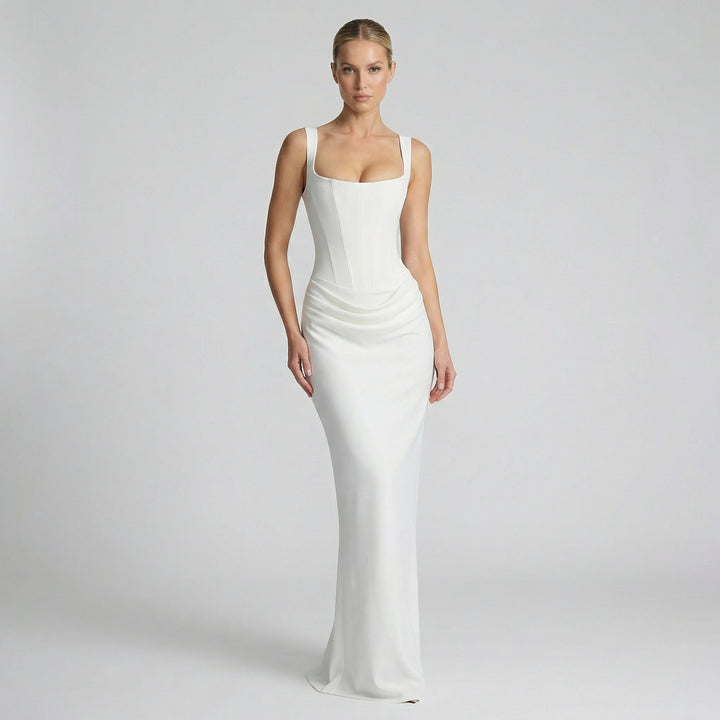 Women's Sleeveless Bodycon Maxi Dress – Elegant Evening & Wedding Guest Dress