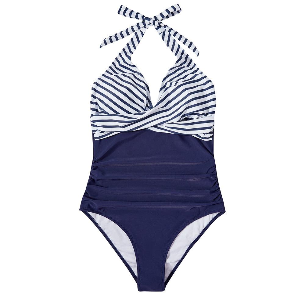 Women's Backless One-Piece Swimsuit with Sculpting Fit for Beach and Pool Days