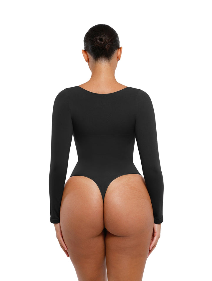 Women's Bodysuit Long Sleeve Ruched Stretchy Fabric