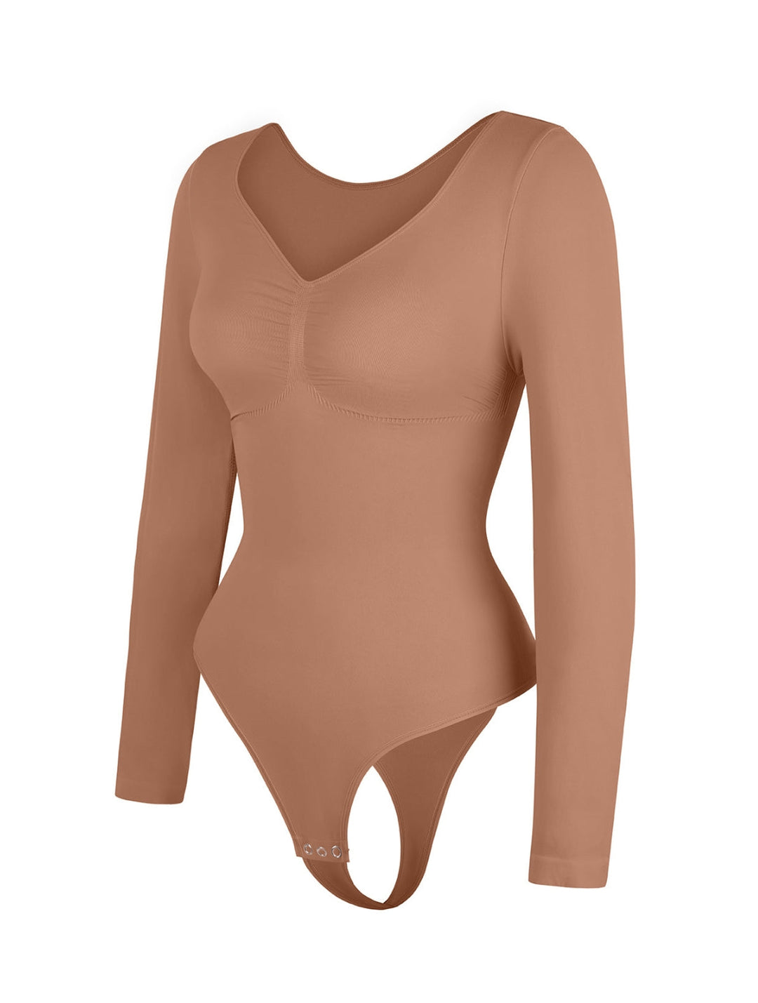Women's Bodysuit Long Sleeve Ruched Stretchy Fabric