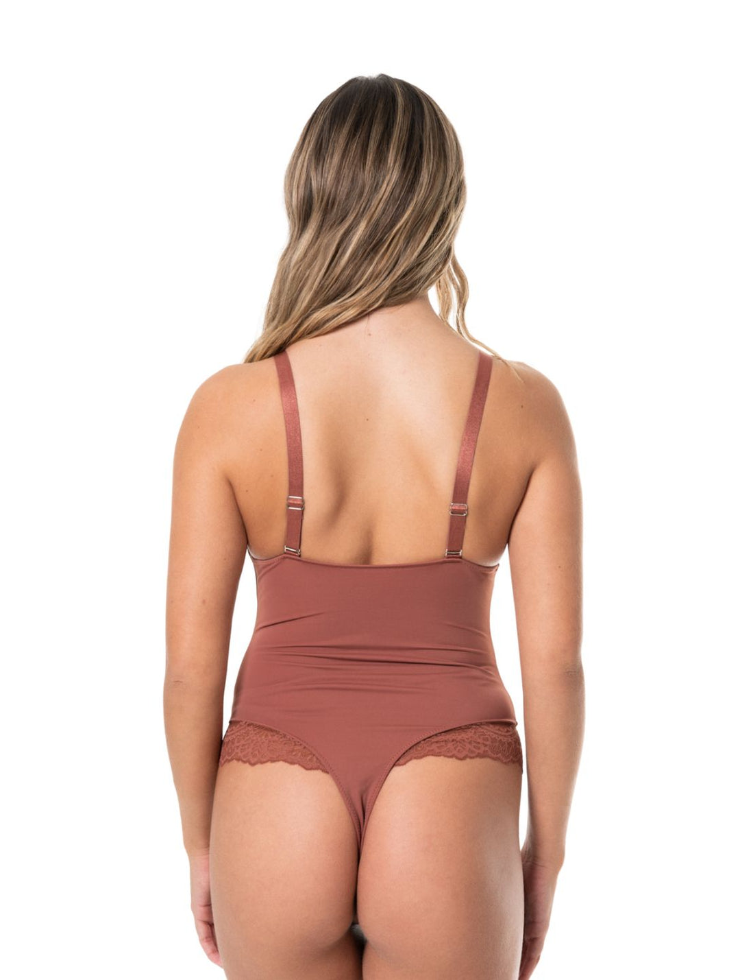 Women's Bodysuit V-Neck Lace Design Body-Hugging Fit